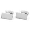 Boutons de manchette argent massif rectangulaires brompton