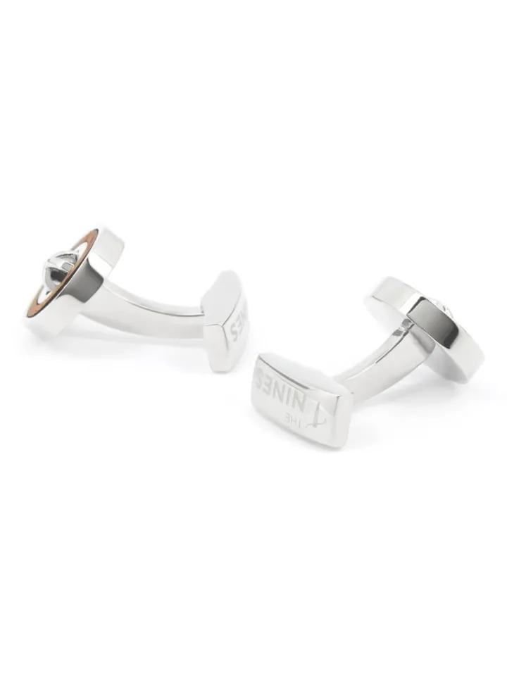 Boutons de manchette bois et argent Baltimore