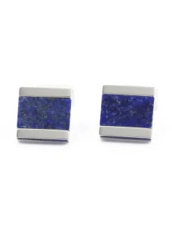 Boutons de manchette carrés en lapis lazuli Minkebe