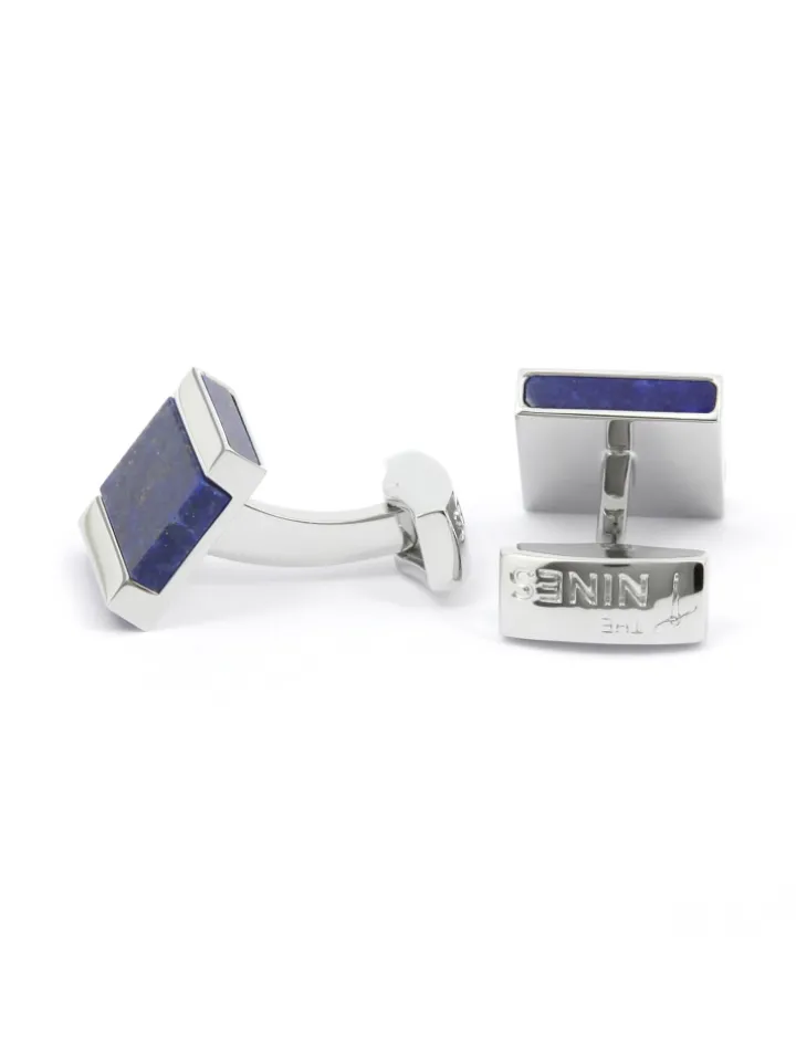 Boutons de manchette carrés en lapis lazuli Minkebe