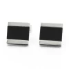 Boutons de manchette carrés en onyx Minkebe
