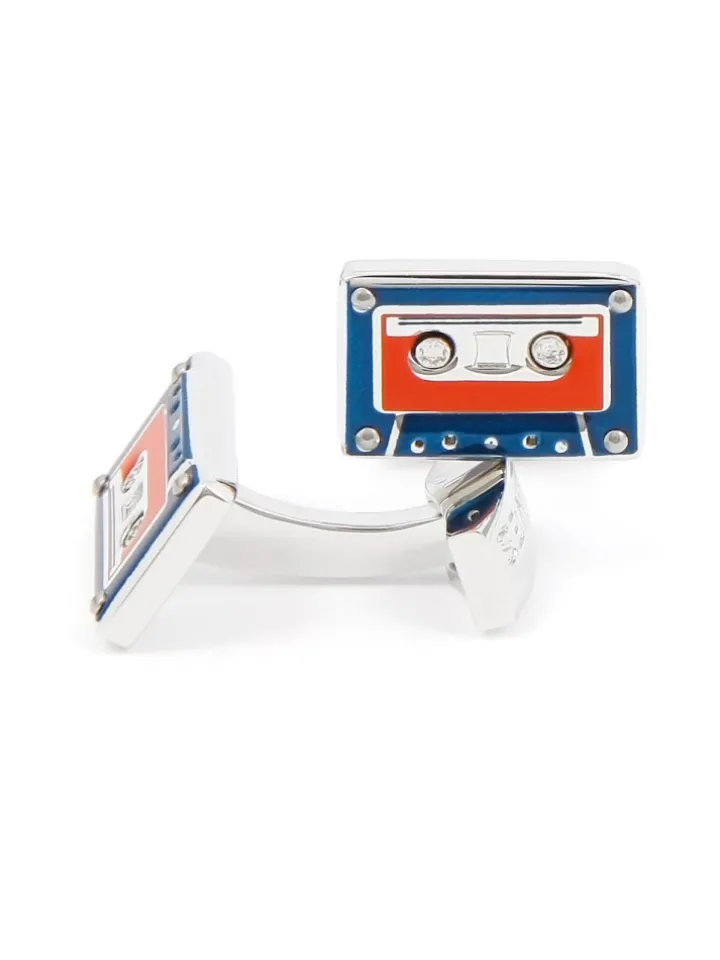 Boutons de manchette cassette audio K7