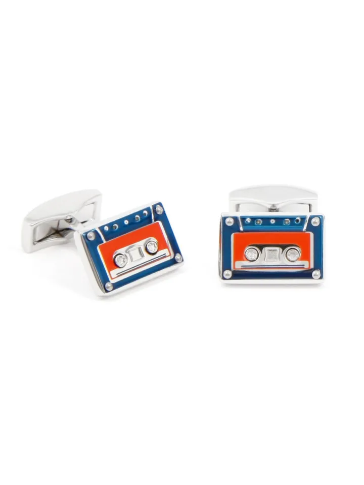 Boutons de manchette cassette audio K7