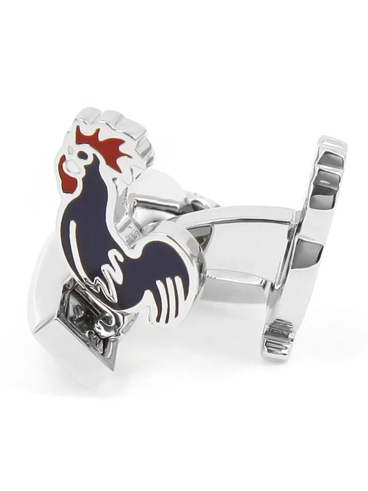 Boutons de manchette coq gaulois