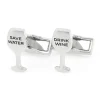 Boutons de manchette drink wine save water
