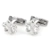 Boutons de manchette fleur de lys argent massif Saint Louis