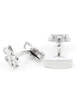 Boutons de manchette fleur de lys argent massif Saint Louis