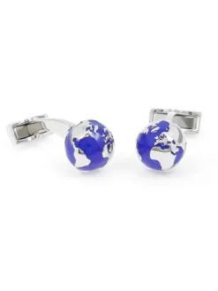 Boutons de manchette globe terrestre small world