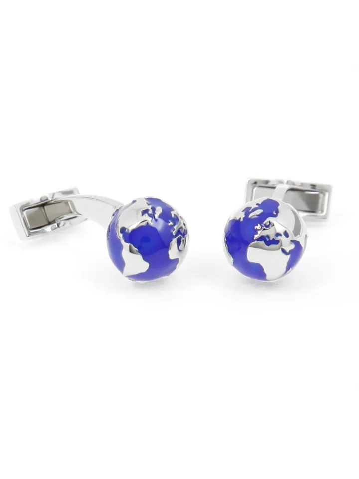 Boutons de manchette globe terrestre small world