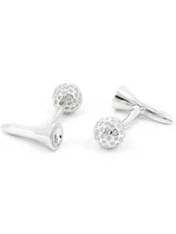 Boutons de manchette golf argent massif Pezula