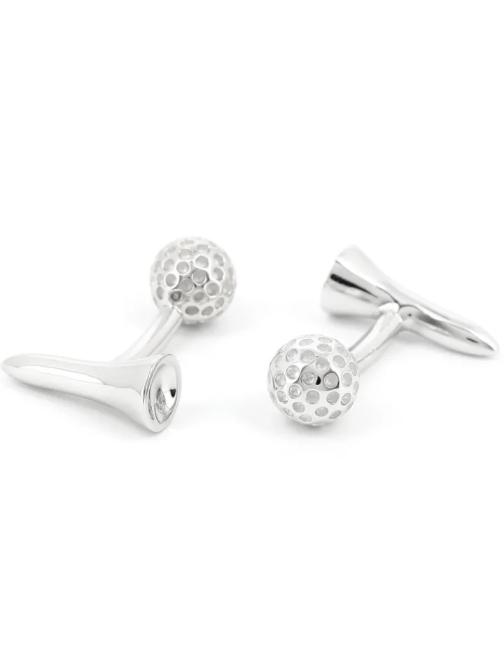 Boutons de manchette golf argent massif Pezula