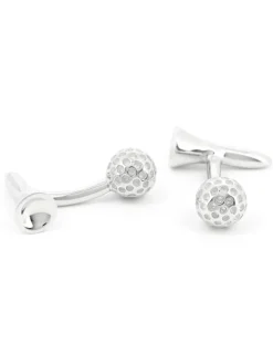 Boutons de manchette golf argent massif Pezula