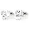Boutons de manchette hélice en argent massif Brisbane