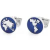 Boutons de manchette mappemonde globe trotter