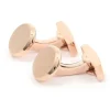 Boutons de manchette or rose brossé Montevidéo