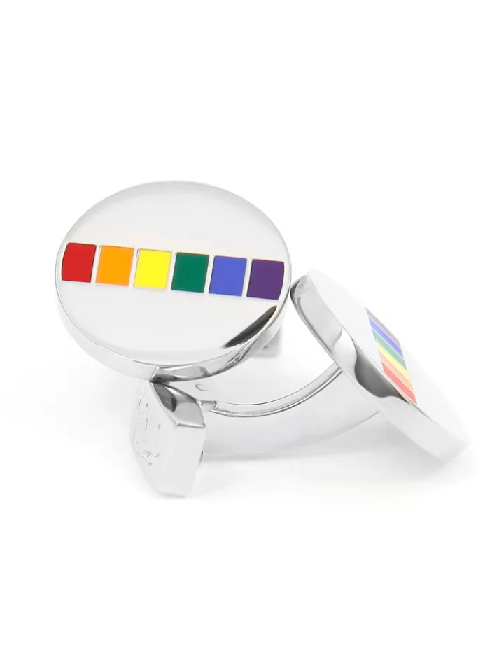 Boutons de manchette rainbow pride