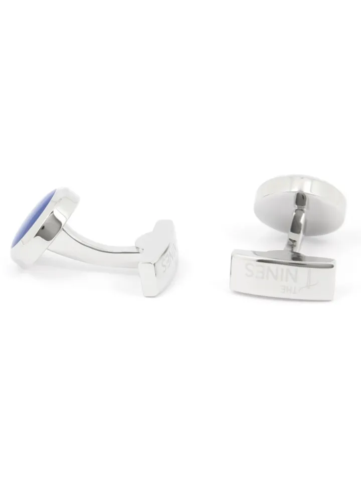 Boutons de manchette ronds bleus Montreux II