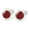 Boutons de manchette ronds bordeaux Montreux II