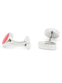Boutons de manchette ronds fuchsia Montreux II
