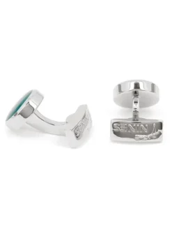 Boutons de manchette ronds vert thym - Montreux II