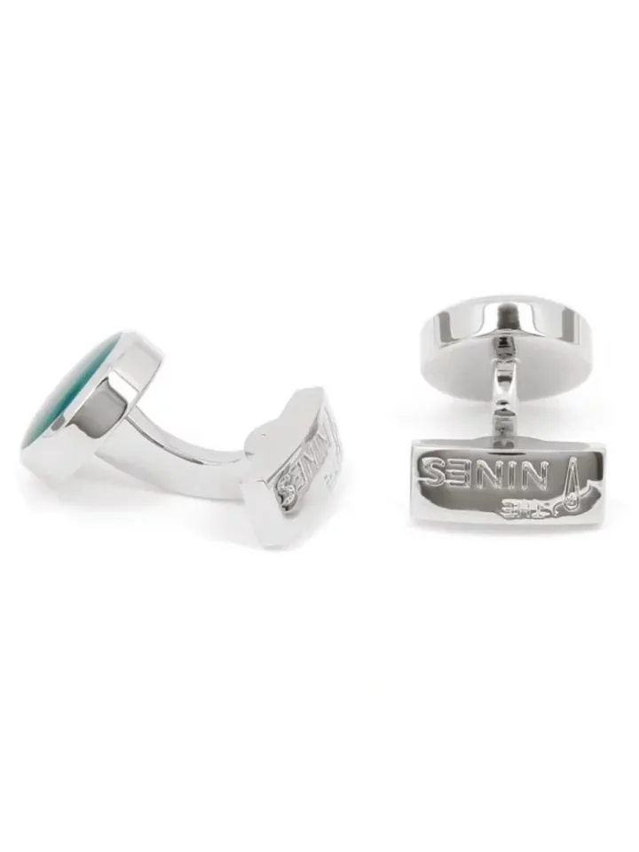 Boutons de manchette ronds vert thym - Montreux II