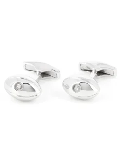 Boutons de manchette rugby argent massif Twickenham
