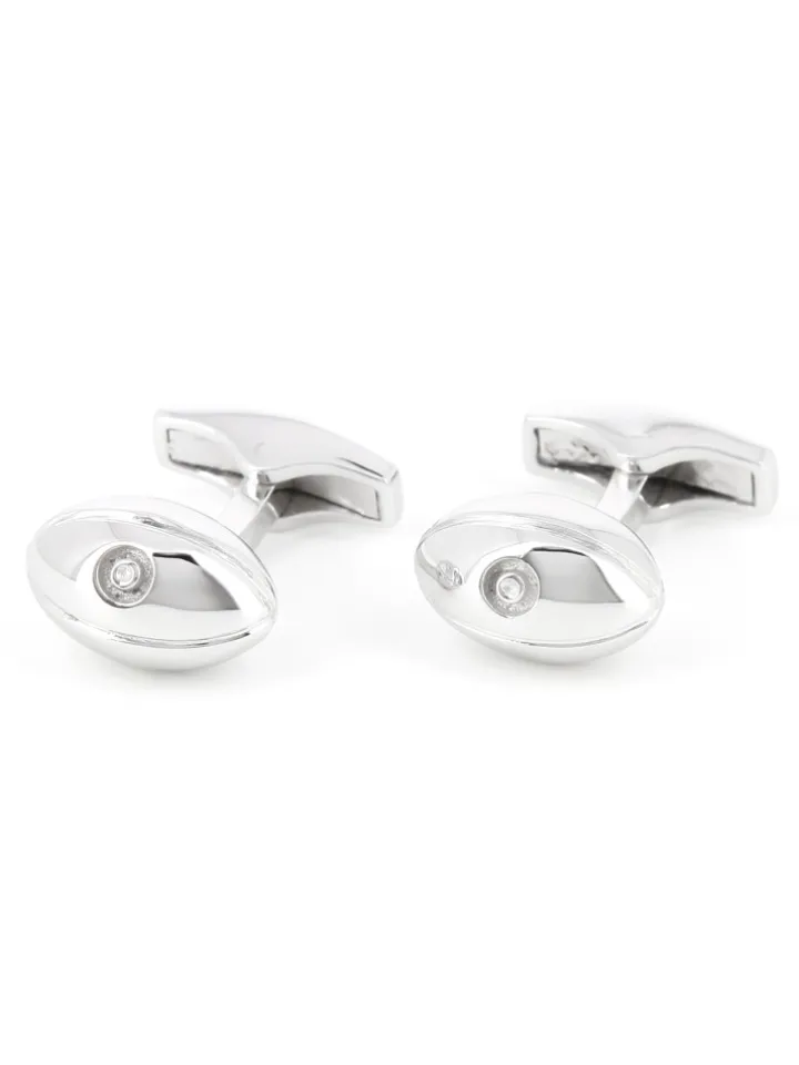 Boutons de manchette rugby argent massif Twickenham