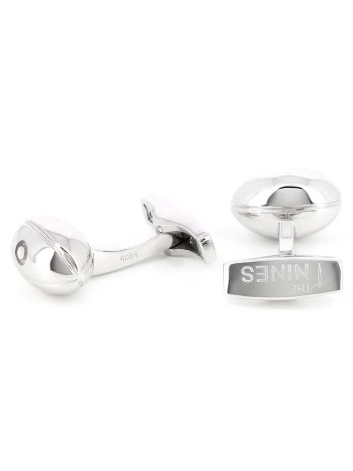 Boutons de manchette rugby argent massif Twickenham