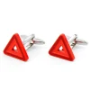 Boutons de manchette triangle de sécurité