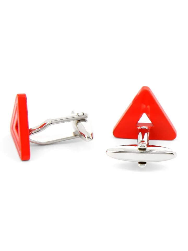 Boutons de manchette triangle de sécurité