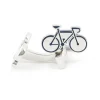Boutons de manchette vélo de course bleu