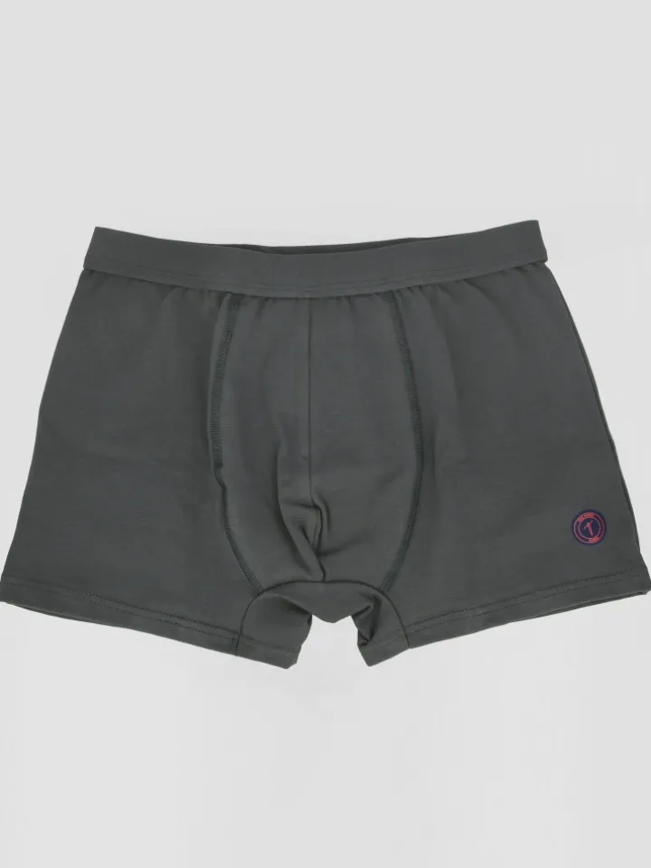 Boxer coton bio gris tempête