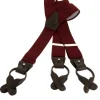 Bretelles homme bordeaux à boutons