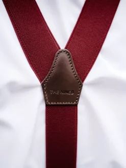 Bretelles homme bordeaux à boutons