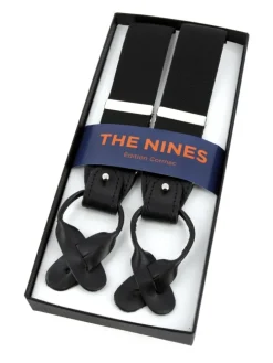 Bretelles homme noires à boutons