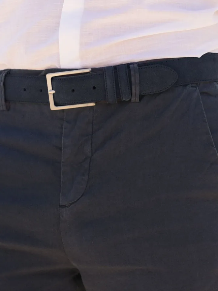 Ceinture daim bleu marine Lino