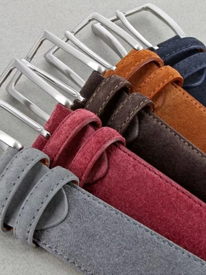 Ceinture daim bleu marine Lino