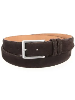 Ceinture daim marron foncé Lino