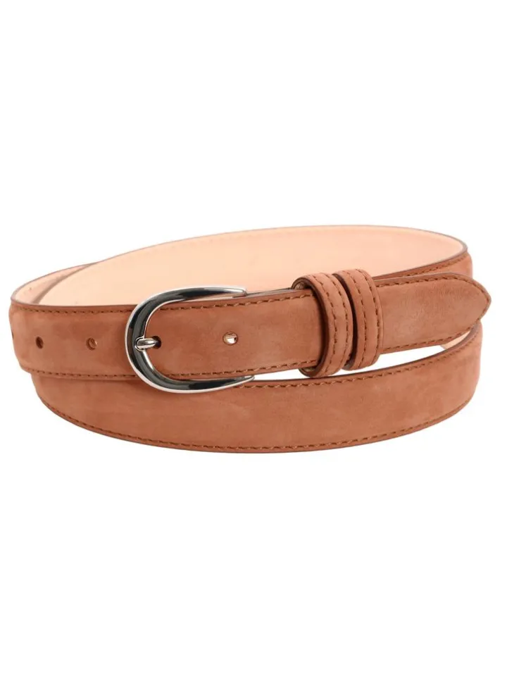 Ceinture fine marron en nubuck - Gab