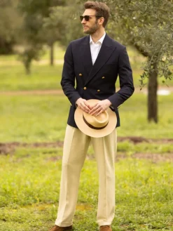 Chapeau panama havane galon marron