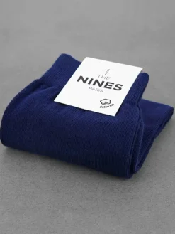 Chaussettes coton bio bleu nuit