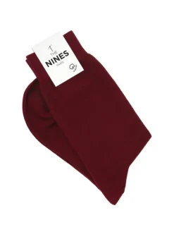 Chaussettes coton bio bordeaux