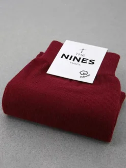 Chaussettes coton bio bordeaux