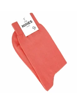 Chaussettes coton bio corail