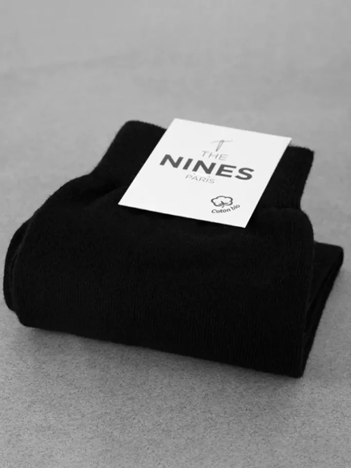 Chaussettes coton bio noir