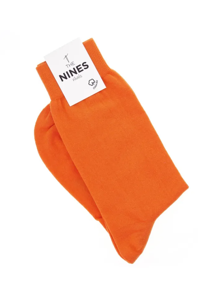 Chaussettes coton bio orange