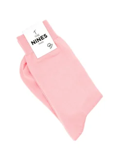 Chaussettes coton bio rose