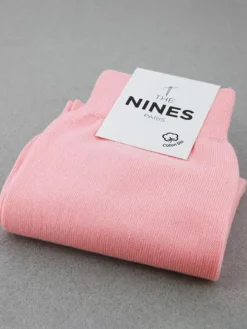 Chaussettes coton bio rose