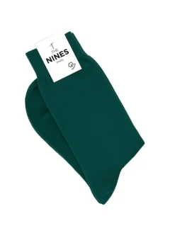 Chaussettes coton bio vert canard