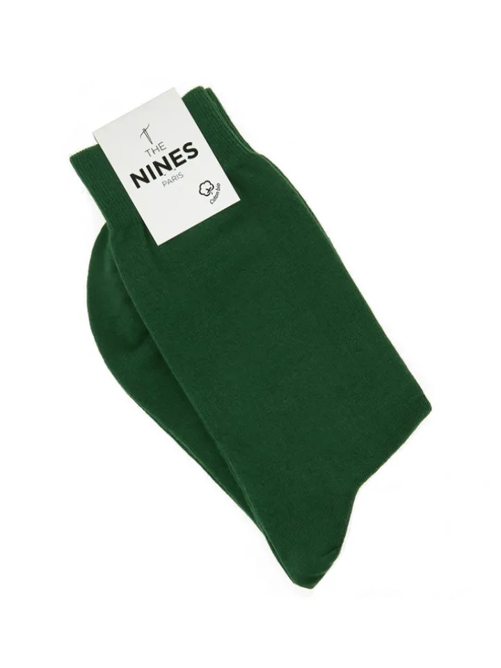 Chaussettes coton bio vert anglais